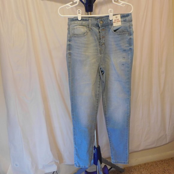 SO Denim - SO Buttonfly High Rise Ankle Jeggings Size 7, NWT